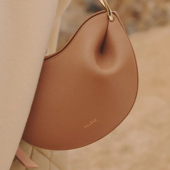 POLENE TONCA EDITION DUO CAMEL CROSSBODY/BAGUETTE BAG - Picture 5 of 9